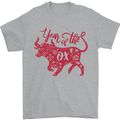 Chinese Zodiac Shengxiao Year of the Ox Mens T-Shirt Cotton Gildan Sports Grey