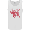 Chinese Zodiac Shengxiao Year of the Ox Mens Vest Tank Top White