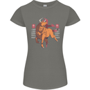 Chinese Zodiac Shengxiao Year of the Ox Womens Petite Cut T-Shirt Charcoal