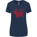 Chinese Zodiac Shengxiao Year of the Ox Womens Wider Cut T-Shirt Navy Blue