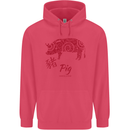 Chinese Zodiac Shengxiao Year of the Pig Childrens Kids Hoodie Heliconia