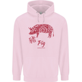 Chinese Zodiac Shengxiao Year of the Pig Childrens Kids Hoodie Light Pink