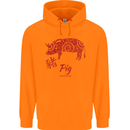 Chinese Zodiac Shengxiao Year of the Pig Childrens Kids Hoodie Orange