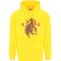 Chinese Zodiac Shengxiao Year of the Pig Childrens Kids Hoodie Yellow