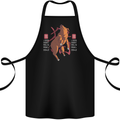 Chinese Zodiac Shengxiao Year of the Pig Cotton Apron 100% Organic Black