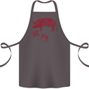 Chinese Zodiac Shengxiao Year of the Pig Cotton Apron 100% Organic Dark Grey