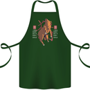 Chinese Zodiac Shengxiao Year of the Pig Cotton Apron 100% Organic Forest Green