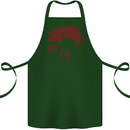 Chinese Zodiac Shengxiao Year of the Pig Cotton Apron 100% Organic Forest Green