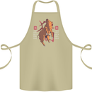 Chinese Zodiac Shengxiao Year of the Pig Cotton Apron 100% Organic Khaki