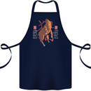Chinese Zodiac Shengxiao Year of the Pig Cotton Apron 100% Organic Navy Blue