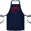 Chinese Zodiac Shengxiao Year of the Pig Cotton Apron 100% Organic Navy Blue