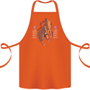 Chinese Zodiac Shengxiao Year of the Pig Cotton Apron 100% Organic Orange