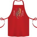Chinese Zodiac Shengxiao Year of the Pig Cotton Apron 100% Organic Red
