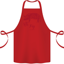 Chinese Zodiac Shengxiao Year of the Pig Cotton Apron 100% Organic Red