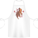 Chinese Zodiac Shengxiao Year of the Pig Cotton Apron 100% Organic White
