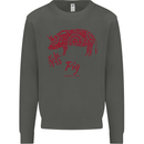 Chinese Zodiac Shengxiao Year of the Pig Kids Sweatshirt Jumper Storm Grey