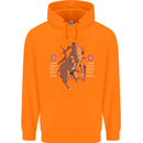 Chinese Zodiac Shengxiao Year of the Pig Mens 80% Cotton Hoodie Orange