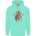 Chinese Zodiac Shengxiao Year of the Pig Mens 80% Cotton Hoodie Peppermint