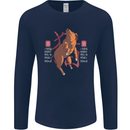 Chinese Zodiac Shengxiao Year of the Pig Mens Long Sleeve T-Shirt Navy Blue