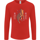 Chinese Zodiac Shengxiao Year of the Pig Mens Long Sleeve T-Shirt Red