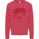 Chinese Zodiac Shengxiao Year of the Pig Mens Sweatshirt Jumper Heliconia