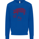 Chinese Zodiac Shengxiao Year of the Pig Mens Sweatshirt Jumper Royal Blue