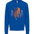 Chinese Zodiac Shengxiao Year of the Pig Mens Sweatshirt Jumper Royal Blue