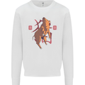 Chinese Zodiac Shengxiao Year of the Pig Mens Sweatshirt Jumper White