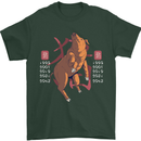Chinese Zodiac Shengxiao Year of the Pig Mens T-Shirt Cotton Gildan Forest Green