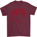 Chinese Zodiac Shengxiao Year of the Pig Mens T-Shirt Cotton Gildan Maroon