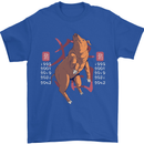 Chinese Zodiac Shengxiao Year of the Pig Mens T-Shirt Cotton Gildan Royal Blue