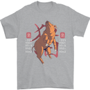 Chinese Zodiac Shengxiao Year of the Pig Mens T-Shirt Cotton Gildan Sports Grey