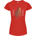 Chinese Zodiac Shengxiao Year of the Pig Womens Petite Cut T-Shirt Red
