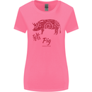 Chinese Zodiac Shengxiao Year of the Pig Womens Wider Cut T-Shirt Azalea