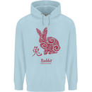 Chinese Zodiac Shengxiao Year of the Rabbit Childrens Kids Hoodie Light Blue