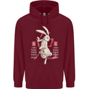 Chinese Zodiac Shengxiao Year of the Rabbit Childrens Kids Hoodie Maroon