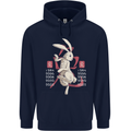 Chinese Zodiac Shengxiao Year of the Rabbit Childrens Kids Hoodie Navy Blue