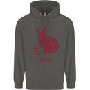 Chinese Zodiac Shengxiao Year of the Rabbit Childrens Kids Hoodie Storm Grey