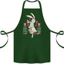 Chinese Zodiac Shengxiao Year of the Rabbit Cotton Apron 100% Organic Forest Green