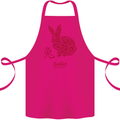 Chinese Zodiac Shengxiao Year of the Rabbit Cotton Apron 100% Organic Pink