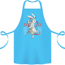 Chinese Zodiac Shengxiao Year of the Rabbit Cotton Apron 100% Organic Turquoise