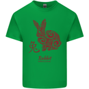 Chinese Zodiac Shengxiao Year of the Rabbit Kids T-Shirt Childrens Irish Green