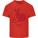 Chinese Zodiac Shengxiao Year of the Rabbit Kids T-Shirt Childrens Red