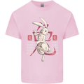 Chinese Zodiac Shengxiao Year of the Rabbit Mens Cotton T-Shirt Tee Top Light Pink