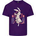 Chinese Zodiac Shengxiao Year of the Rabbit Mens Cotton T-Shirt Tee Top Purple