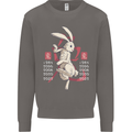 Chinese Zodiac Shengxiao Year of the Rabbit Mens Sweatshirt Jumper Charcoal