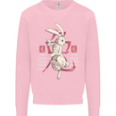 Chinese Zodiac Shengxiao Year of the Rabbit Mens Sweatshirt Jumper Light Pink