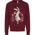 Chinese Zodiac Shengxiao Year of the Rabbit Mens Sweatshirt Jumper Maroon
