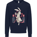 Chinese Zodiac Shengxiao Year of the Rabbit Mens Sweatshirt Jumper Navy Blue