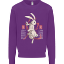 Chinese Zodiac Shengxiao Year of the Rabbit Mens Sweatshirt Jumper Purple